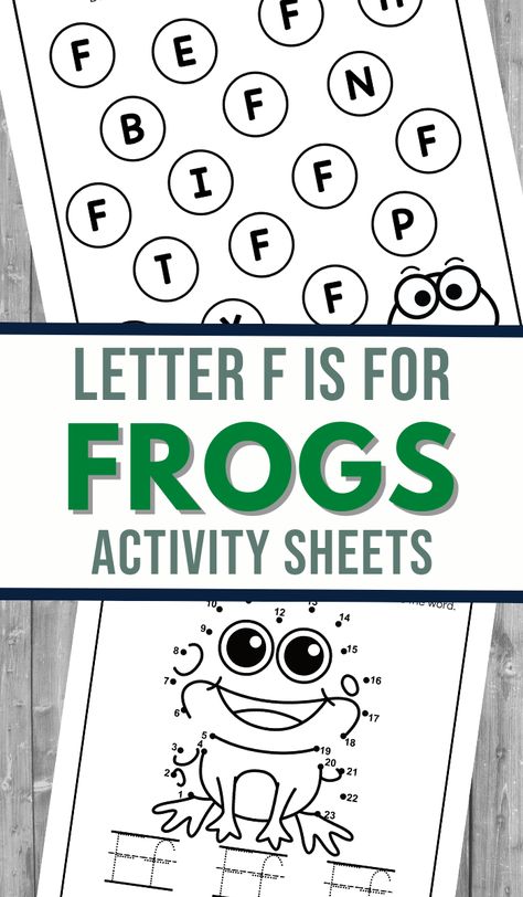 F Is For Frog, Letter F Craft, Frog Printable, Frog Activities, Hidden Letters, Letter Maze, The Letter F, Frog Theme, Free Preschool Printables