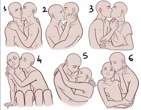 Kissing Poses, Kissing Drawing, Couple Kissing, Ship Drawing, 캐릭터 드로잉, Drawing Expressions, Poses References, Figure Drawing Reference, Art Poses