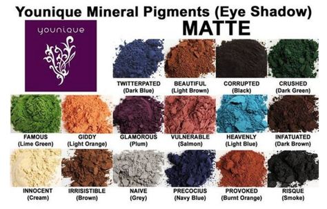 Moodstruck Minerals Pigment Powders - Matte #BeautyNerd #Younique Younique Makeup, Pigment Powder, Mineral Pigments, Black Matte, Younique, Makeup Eyeshadow, Black Cream, Beauty Tips, Womens Makeup