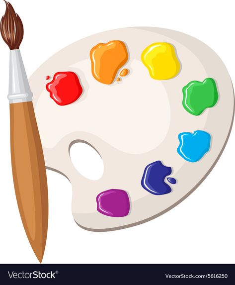 Paint Pallete, Paint Cartoon, Preschool Social Studies, Owl Classroom, Color Flashcards, Cow Colour, Painting Cartoon, Birthday Painting, Color Cartoon