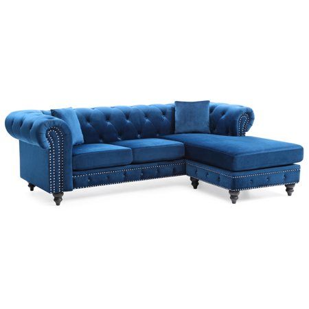 Royal blue sofa