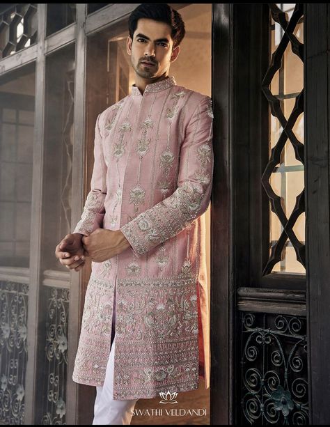 Trending Kurta For Men, Mens Wedding Wear Indian, Floral Motif Design, Indian Wedding Suits Men, Indian Groom Dress, Digital Wedding Invitations Design, Groom Sherwani, Sherwani For Men Wedding, Wedding Kurta For Men