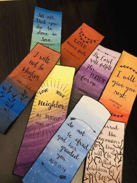 bible verse bookmarks, made the bookmarks myself! glad many of u like it:) dm if u like any of my digital wallpapers for a custom made one! Book Marks Bible Verse, Book Mark With Bible Verse, Bookmark Ideas Bible Verse, Bookmarks Handmade Bible Verse, Diy Bible Bookmarks Craft Ideas, Watercolor Bookmarks Bible Verse, Bible Verses Bookmark, Bookmark For Bible, Bible Book Mark Ideas