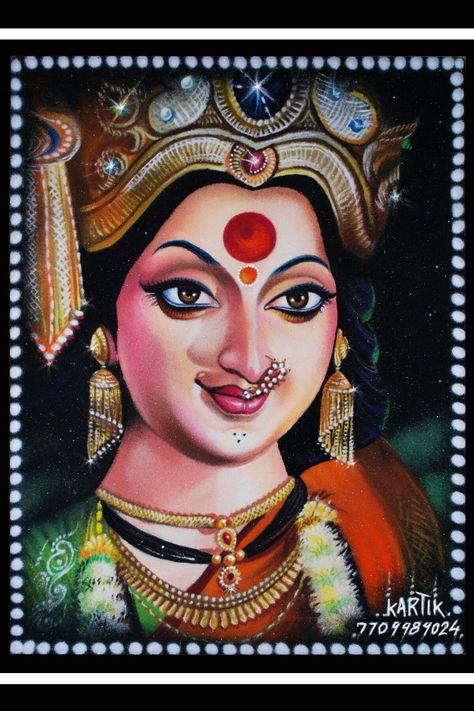 Jagdamba Poster rangoli art by Kartik khadatkar K.K From Wardha ( Maharashtra ) 🎨🎨🎨 Portrait Rangoli For Competition, Diwali Portrait Rangoli, Navratri Devi Rangoli, Portrait Rangoli For Diwali, Potrait Rangoli Designs, Rangoli Competition Creative, Diwali Graphic Design, Durga Maa Rangoli, Devi Rangoli Designs