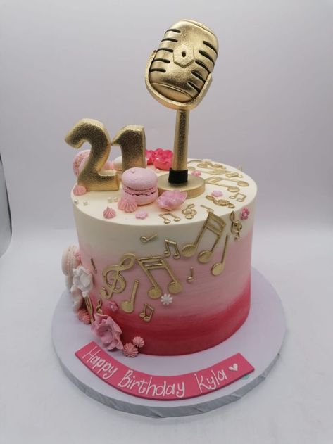 Music Birthday Cake, 26 Birthday Cake, 21st Birthday Balloons, Melon Cake, 40th Bday Ideas, Music Cakes, Teapot Cake, Music Cake, Unicorn Birthday Cake