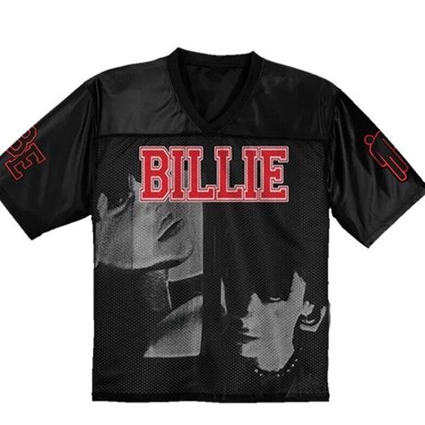 ISO !! Billie Eilish BE Photo Jersey Billie Eilish Jersey, Billie Eilish Clothes, Billie Eilish Concert Outfit, Billie Eilish Shirt, Shuffle Cutouts, Billie Eilish Merch, Youre All I Want, Billie Eilish Concert, Concert Fit