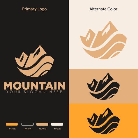 Mountain Logo Design Minimalist, Mining Branding, Mountain Logo Design Ideas, Mountain Logo Minimalist, Stone Logo Design, Mountain Graphic Design, Logo Design Dance, Cave Logo, Logo Design Water