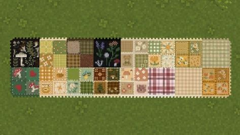 Minecraft Cottagecore Texture Pack, Minecraft Pe Texture Packs, Minecraft Rug Designs, Carpet Minecraft, Minecraft Texture Pack Aesthetic, Minecraft Carpet Design, Minecraft Pack, Minecraft Fabric, Minecraft Sheep