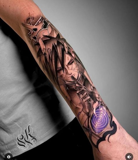 Madara Tattoo Ideas, Madara Uchiha Tattoo, Tattoos God, Naruto Tattoos, Tato Naruto, Chinese Tattoos, Wolf Headdress, Headdress Tattoo, Naruto Madara