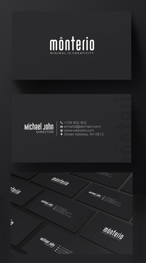 Black Visiting Cards Design, Black Business Cards Design, Name Card Design Ideas, Black Business Card Design, Business Cards Black, Visit Cards, Black Business Cards, Business Card Design Black, Elegant Business Cards Design