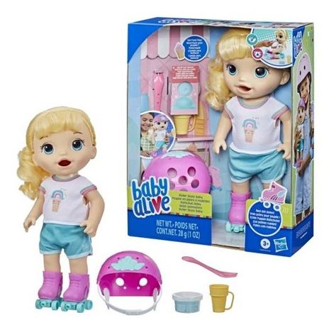 Baby Alive Patinadora está pronta para a diversão com um estilo super legal de patinação! Com patins de boneca reais, as crianças vão se divertir com este bebê. Esta boneca Baby Alive é adequada para crianças a partir dos 3 anos e inclui acessórios de boneca adoráveis, como patins, capacete, colher, casquinha de plástico e 1 pote de comida de boneca sólida. Tanto os pais quanto as crianças vão adorar esta boneca que come e faz “caquinha”, apresentando uma fralda de “troca com um clique” para fac Muñeca Baby Alive, Alter Decor, Barbie Playsets, Yoda Wallpaper, Baby Doll Nursery, Backyard Playhouse, Baby Alive Dolls, Sister Christmas, Baby Alive