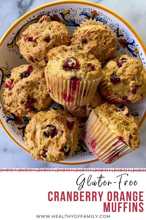 Nothing says holidays like cranberry orange flavor and these gluten-free muffins are moist, soft & fluffy and so delicious! Each bite is the perfect balance of sweet + tart with a fabulous creamy orange flavor and lots of cranberries! The optional Orange Glaze drizzle makes them extra festive and yummy! Super quick + easy recipe! Oat Bran Muffins, Cranberry Orange Bread, Chocolate Scones, Cranberry Orange Muffins, Oat Bran, Blueberry Oat, Orange Muffins, Apple Cinnamon Muffins, Cranberry Bread