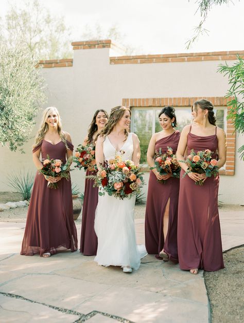 Desert Rose Wedding Flowers, Desert Rose Wedding Colors, Desert Rose Bridesmaid Dresses, Desert Rose Wedding, Desert Rose Color, Bridesmaid Dresses Color Palette, Desert Rose Bridesmaid, Hunting Wedding, Wedding March