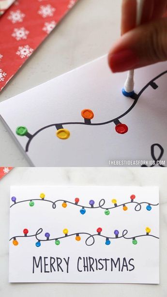 Paint Christmas, خريطة ذهنية, Christmas Cards Kids, Christmas Card Art, Watercolor Christmas Cards, Christmas Card Crafts, Preschool Christmas, Q Tip, Diy Christmas Cards