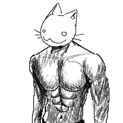 i drew this last night at 3am bc i was bored lol feel free to use it as a meme 😘 (PLEASE DON'T REPOST IT!!! IF U DO THEN AT LEAST GIVE CREDITS) Muscular Cat, How To Draw Muscles, Cat Doodle, A Meme, Karate Kid, Sketchbook Art Inspiration, Cat Drawing, Art Reference Photos, Loving U