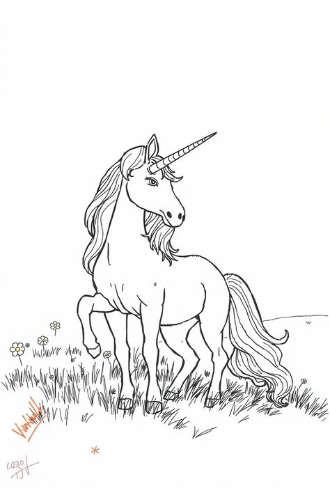 12+ Unicorn Drawing Ideas: Various Styles & Skill Levels Unicorn Drawing Ideas, Unicorn Drawing Sketches, Forest Drawing, Pig Drawing, Conservation Art, Unicorn Drawing, Mountain Drawing, Art Theory, Drawings Of Friends