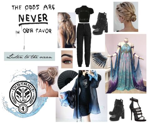 Hunger Games Outfits, Hunger Games Districts, Hunger Games Fashion, District 4, Avengers Outfits, Finnick Odair, Fandom Outfits, Outfit Maker, Gaming Clothes