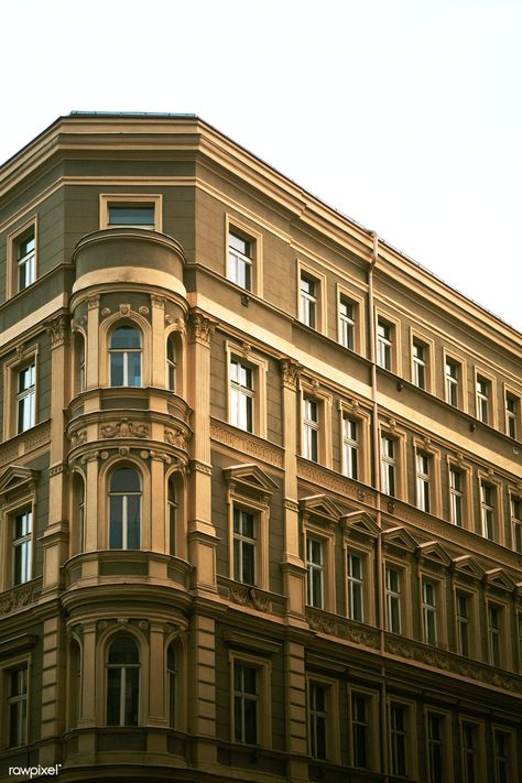 Traditional European apartment building | premium image by rawpixel.com / Felix Walkable Cities, Empire State Building View, European Apartment, Architecture Europe, Building View, Walkable City, Apartment Exterior, Sky City, Hotel Exterior