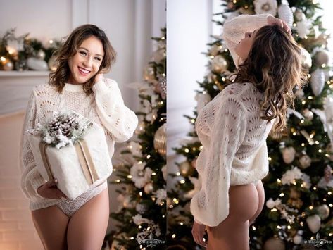 christmas boudoir Thanksgiving Dinner Outfit Women, Dinner Outfit Women, Night Out Outfit Bar, Winter Baby Shower Outfit, Thanksgiving Dinner Outfit, Christmas Couple Photos, Boudiour Poses, Outfit Bar, Holiday Photoshoot