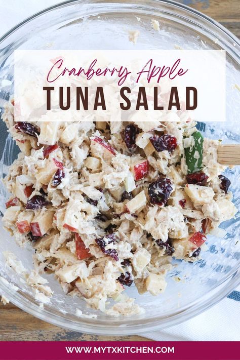 Cranberry Tuna Salad Recipe, Salad Options, Healthy Tuna Salad, Healthy Tuna, Healthy Food Habits, Cranberry Apple, Cranberry Salad, Tuna Salad Recipe, Cheap Healthy Meals