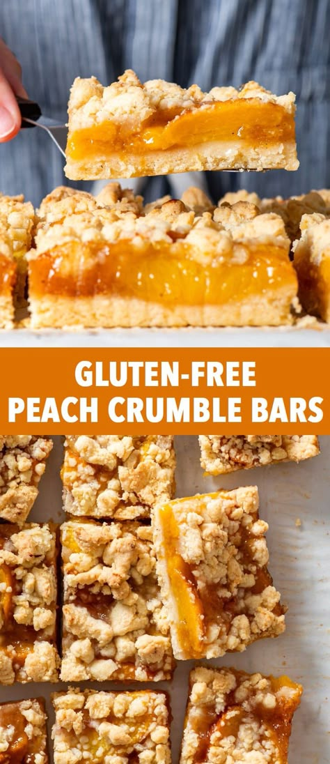 Df And Gf Desserts, Gluten Free Peach Dessert Recipes, Lemon Gluten Free Desserts, Butter Free Desserts, Gluten Free Desserts No Bake, Gluten Free Peach Dessert, Gluten Free Peach Crumble, Easy Gluten Free Appetizers, Healthy Peach Crumble