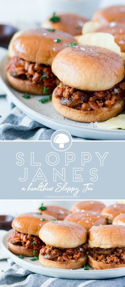 Sloppy Jane Recipe, Mushrooms Sandwich, Sloppy Janes, Sloppy Jane, Healthy Sandwich Recipes, Healthy Sandwiches, Sloppy Joe, Sloppy Joes, Wrap Sandwiches