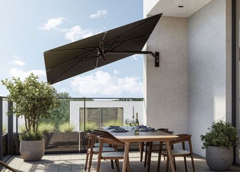 Small Terrace, Sofa Lounge, Garden Umbrella, Umbrella Designs, Cantilever Umbrella, Modern Patio, Market Umbrella, Outdoor Umbrella, Patio Umbrellas