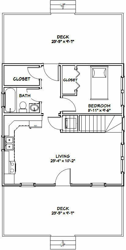 24x24 House Plans, Simple Kids Bedrooms, Adu Floor Plans, Roof Framing Plan, House Plans With Garage, 1 Bedroom House Plans, 1 Bedroom House, Little House Plans, House Plans 3 Bedroom