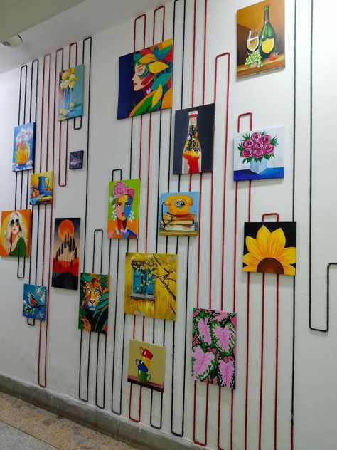 Diversity Mural Art Projects, Art Exhibition Ideas School, Creative Display Boards For School, Diversity Mural, Art Exhibition Ideas, Classroom Art Display, Eiffel Tower Art, School Art Activities, Exhibition Ideas