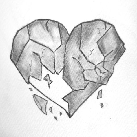 Drawing Of A Heart Breaking, Healed Heart Drawing, Things To Draw Heartbreak, Locked Heart Drawing, Drawing Ideas Heart Break, Stone Heart Drawing, Broken Hearted Painting Ideas, Heart Break Drawings, Breakup Drawing Reference