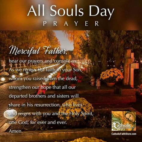 November 2nd - All Souls Day Prayer - Let Us Pray for All Who Have Died and Are Now in Purgatory. 💐🙏⛪🙏💐 #allsoulsday l Repost l www.CatholicFaithStore.com All Souls Day Prayer, All Souls Day Quotes, Souls Day Quote, All Souls Day Quote, All Saints Day Prayer, Book Of Mormon Stories, Souls Day, Holy Girl, Giving Thanks To God