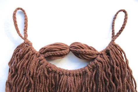 Diy Beard Costume, Yarn Beard Diy, Fake Beard Diy, Gnomes Beard Diy, Dwarven Beard, Halloween Beard, Yarn Beard, Crochet Beard, Biblical Costumes