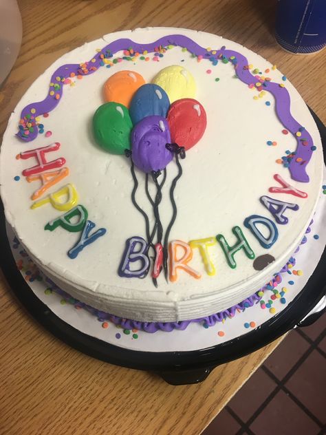 Round Birthday Cake Ideas, Dairy Queen Cake, Round Birthday Cakes, Whipped Icing, Cookie Cake Designs, Sheet Cake Designs, Buttercream Cake Designs, Birthday Sheet Cakes, Cupcake Cake Designs