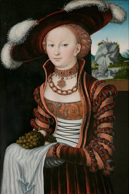 Cranach The Elder, 16th Century Clothing, Lucas Cranach, Saxony Germany, German Outfit, Religious Paintings, German Fashion, Saxony, Old Master