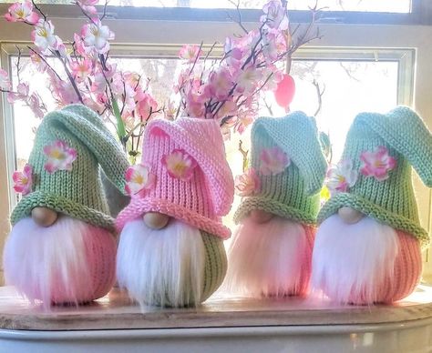 Cherry Tree Blossom Gnome Spring Summer Slouchy Hat Gnome | Etsy Cherry Tree Blossom, Apple Tree Blossoms, Spring Gnomes, Tree Blossom, Gnomes Diy, Diy Bows, Diy Gnomes, Gnome Patterns, Gnomes Crafts