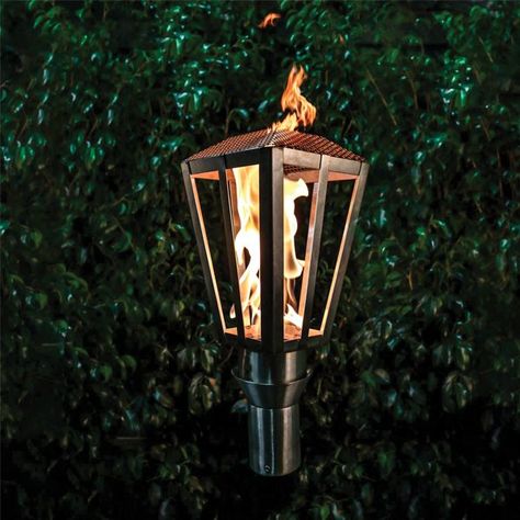 Lantern | Stainless Steel | Torch | The Outdoor Plus | NPT Fire & Water Features Propane Tank Cover, Fire Torch, Outdoor Torches, Deck Posts, The Lantern, Backyard Entertaining, Tiki Torches, Fire Features, Outdoor Lanterns