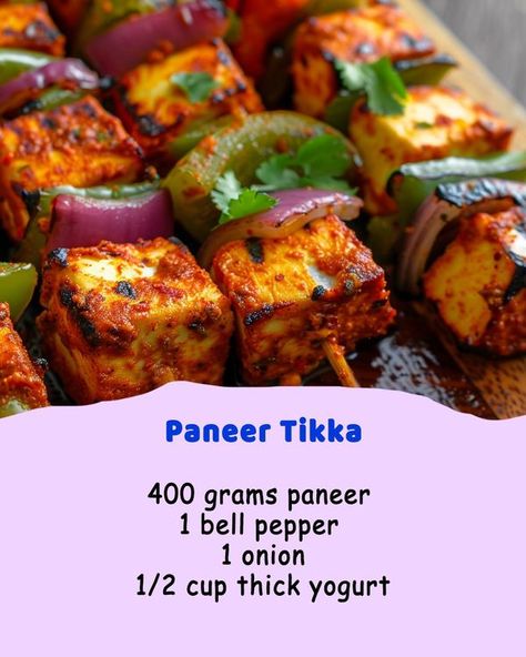 Nanny Cooking Veg Burgers Recipe, Paneer Tikka Recipe, Tandoori Paneer, How To Make Paneer, Tikka Recipe, Indian Appetizers, Popular Appetizers, Tandoori Masala, Paneer Tikka