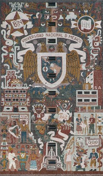 muro poniente Mexico Culture, Mosaic Murals, Central Library, Arte Popular, Mexican Art, Mexico Travel, Mexico City, City Photo, Vision Board