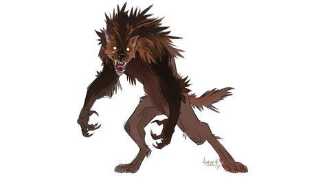 Werewolf Reference Pose, Maned Wolf Werewolf, Types Of Werewolves, Werewolf Poses Reference Drawing, Werewolf Body Horror, Lycanthrope Character Design, Tiefling Werewolf, Dnd Lycanthrope, Werewolf Drawing Reference