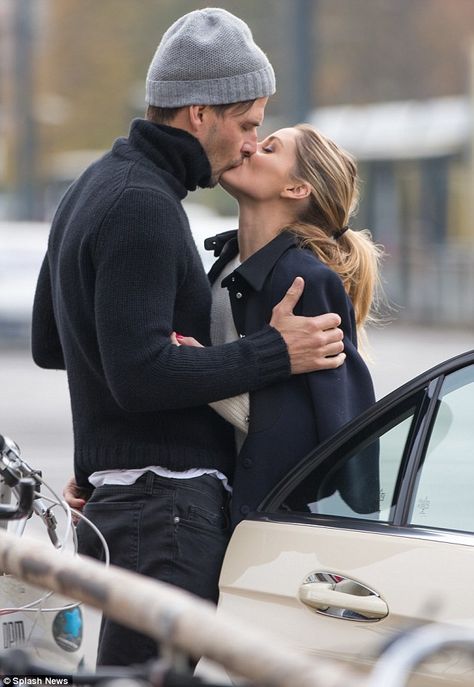 Saying goodbye: Olivia Palermo, 30, and model husband Johannes Huebl, 38, shared a romantic kiss while at the SOHO House Berlin in Germany Olivia Palermo And Johannes Huebl, Johannes Huebl, Olivia Palermo Lookbook, Ellie Saab, Olivia Palermo Style, Stylish Couple, Perfect Couple, Happily Married, Olivia Palermo