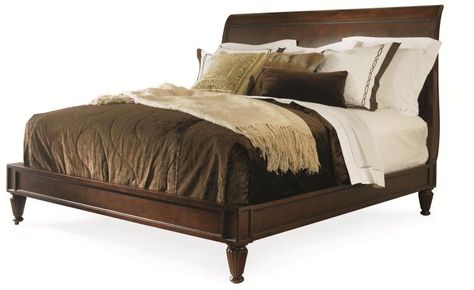 Century Furniture -369-177 - Knightsbridge Platform Bed – Group A Finish – all wood tones  samples available. IN STOCK: Cognac Finish as shown in Picture.  Cal King W: 81.50 in D: 95 in H: 60.50 $5,650 || or Reg King W: 81.50 in D: 91 in H: 60.50 in $5,650 ||  8 - 10 weeks California King Platform Bed, Low Profile Bed, Cal King Bedding, King Upholstered Bed, King Platform Bed, Sleigh Bed, Queen Platform Bed, Platform Beds, Sleigh Beds