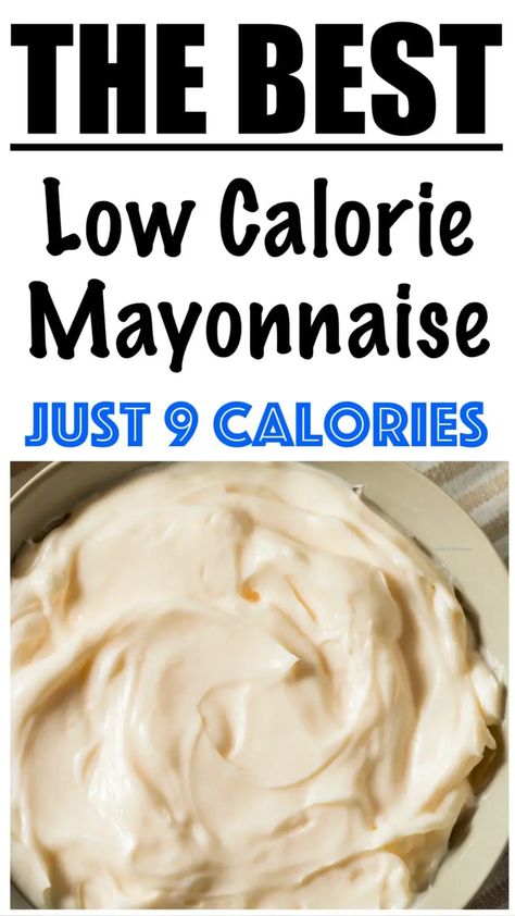 Low Calorie Mayonnaise Recipe, Low Calorie Sandwich, Healthy Mayonnaise, Low Calorie Sauces, Homemade Mayonnaise Recipe, Low Calorie Salad, Mayonnaise Recipe, Healthy Low Calorie Meals, Homemade Mayonnaise