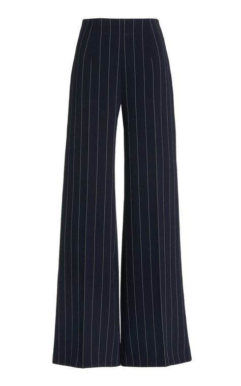 Wide Leg Suit Pants, Emilia Wickstead, Upcycle Jeans, Pin Stripe, Interview Outfit, Suit Pants, Pants Design, Girly Outfits, Edgy Fashion