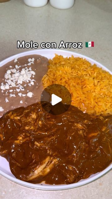 Jazlyn Resendez on Instagram: "Mole 🇲🇽 a staple Mexican dish 😋❤️  . . . Recipe from @maribcooking 🫶🏼 #mole #recetasmexicanas #easydinner #chickenmole #dinner #foodie" Easy Chicken Mole Recipe Mexican, Mexican Mole Recipe Authentic, How To Make Chicken Mole, Mole Dona Maria Recipe, Easy Chicken Mole Recipe, Spicy Mole Recipe Mexican, How To Make Mole Chicken, Mole Recipe Mexican Authentic, Dona Maria Mole Recipe