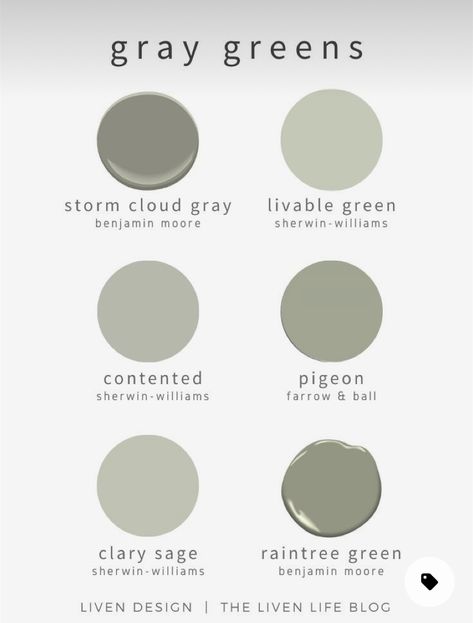 Favorite Green Paint Colors, Best Green Paint Colors, Top Paint Colors, Green Grey Paint, Seni Dan Kraf, Neutral Paint Colors, Green Paint Colors, Grey Paint, Sherwin Williams Paint Colors