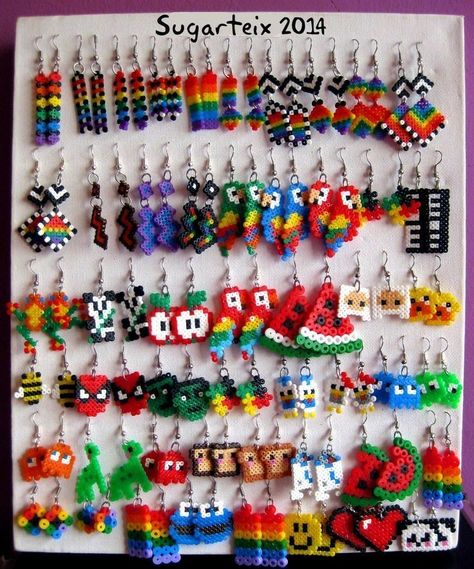 Γενέθλια Mickey Mouse, Hamma Beads Ideas, Easy Perler Bead Patterns, Melty Bead Patterns, Pearl Beads Pattern, Art Perle, Hama Beads Design, Perler Bead Designs, Perler Bead Templates