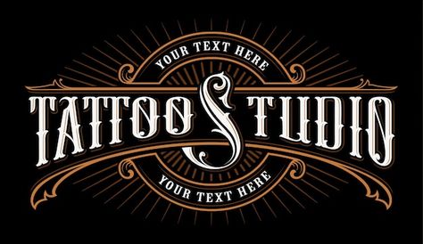 Vintage lettering of tattoo studio. logo... | Premium Vector #Freepik #vector #label #retro #tattoo #elegant Tattoo Studio Logo, Tattoo Logo Design, Tattoo Logo, Tattoo Posters, Background Text, Magic Tattoo, Decor Studio, Online Logo Design, Shop Logo Design