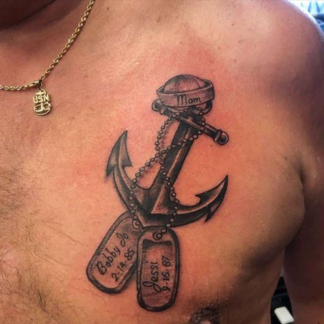 Naval Anchor Tattoo, Usn Navy Tattoo, Marines Tattoo Ideas, Navy Tattoos For Men Sailors, Coast Guard Tattoo Ideas, Navy Tattoos Female, Usn Anchor Tattoo, Us Navy Tattoos For Women, Navy Mom Tattoo Ideas