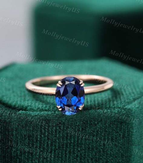 Excited to share the latest addition to my #etsy shop: Oval cut Sapphire engagement ring Solitaire ring Unique Simple engagement ring Bridal ring double claw prong Anniversary ring rose gold ring https://etsy.me/3HlvhGI #yes #no #platinum #women #blue #sapphire #rosego Simple Engagement Rings Oval, Simple Unique Engagement Rings, Oval Sapphire Engagement Ring, Simple Engagement, Vintage Engagement Rings Sapphire, Sapphire Solitaire Ring, Purple Amethyst Ring, Moissanite Engagement Ring Oval, Claw Prong