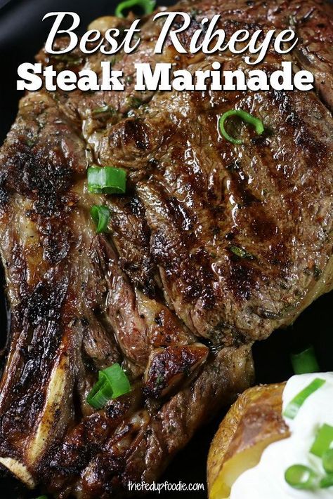 I am still drooling thinking about this steak. My brother loves rosemary and was in heaven. Very simple and super tasty! #RibEyeSteak #SteakMarinade #Beef Best Ribeye Steak Marinade, Ribeye Steak Marinade, Easy Steak Marinade Recipes, Steak Marinades, Steak Marinade Easy, Ribeye Steak Recipes, Steak Marinade Recipes, Rib Steak, Meat Marinade